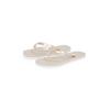 Zehentrenner CALVIN KLEIN JEANS "THONG+ TPU METALLIC", Damen, Gr. 39, beige (creme, weiß), Synthetik, metallic, Basic, Schuhe, Sommerschuh, Badeschuh, Schlappen, Strandschuh mit Zehensteg