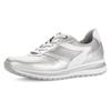 Keilsneaker GABOR "FLORENZ", Damen, Gr. 40, bunt (silberfarben, weiß), Kalbsleder, Ziegenleder, Textil, metallic, casual, Schuhe, Freizeitschuh, Halbschuh, Schnürer in Schuhweite G (=weit)