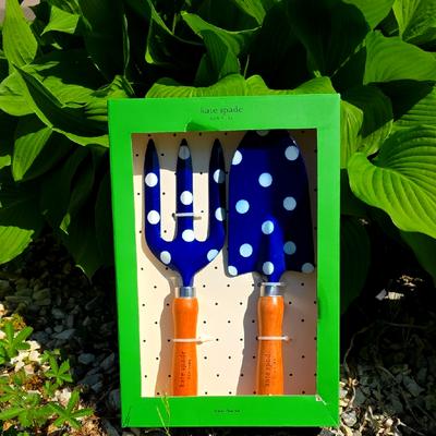 Kate Spade Other | (Mother's Day) Nib: Kate Spade Blue Pict. Dot Colkecrion Garden Tool Set | Color: Blue/White | Size: 11"L X 3.1"W X 1"H