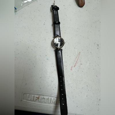 Nine West Accessories | Black Band Nine Wear Watch | Color: Black/Silver | Size: Os