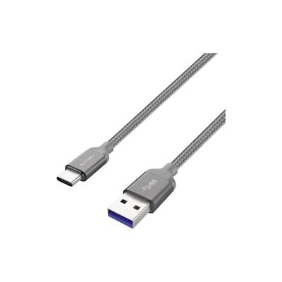 USB-Kabel TC-1480 Nylon 2m silbergrau Image