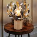 Globo Lighting - lampe de table salon lampe de table cristaux lampe de chevet doré, bois acrylique,