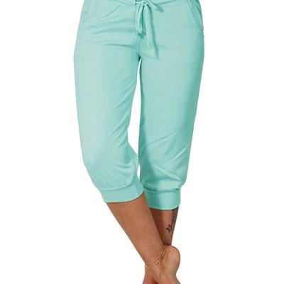 TEMU Solid & Casual Capri Pants, Casual Pants, Women's Clothing Image