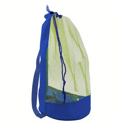 TEMU Beach Bag With Netting And Drawstring Closure - Camping And Image