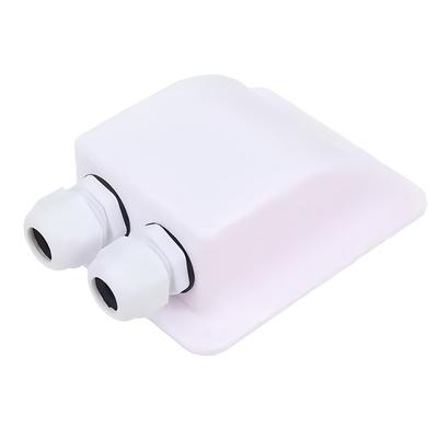 TEMU Rv Roof Cable Gland Box, Abs Resin, Dual Port Waterproof Cable Inlet Cover For Solar Panels, Security Cameras, Non-waterproof, Fits Most Models Rv Hitch Wiring Image