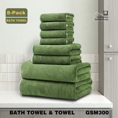 TEMU 2 Bath Towels, 2 Hand Towels, 4 Washcloths, Super Absorbent, , Suitable For Bathroom, Outdoor, Spa, Fitness, Gift, Wash Cloths Image
