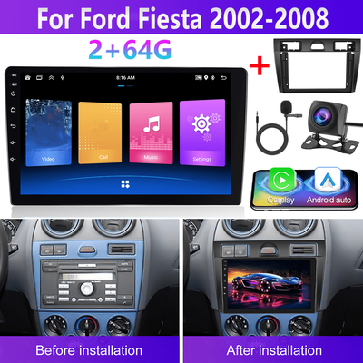 "TEMU 9"" 13 Car Stereo For Ford Fiesta 2002-2008 - Double Din, & Auto, Gps Navigation, Fm Radio, Wifi, Usb, Ahd Backup Camera, Mic, Harness Included, Car | Touchscreen Interface | Advanced , , Podofo"