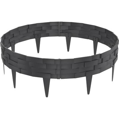 TEMU Optics Lawn Edge Plastic Pp Palisades With Fixing Nails Weather-resistant Lawn Edge Stones Modular Garden Edging For Garden, Lawn Edge & Fences Image