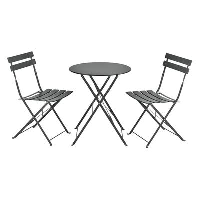 TEMU Bistro Set 3pcs Foldable Steel Image