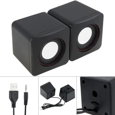 101Z 6W USB 2.0 Mini Portable Speakers Computer Soundbox with 3.5mm Stereo Jack and USB Powered for PC Laptop Smartphone