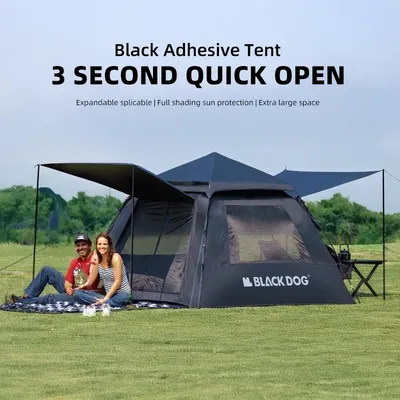 Pop Up Camping Tent Automatic Instant Setup Waterproof UV Protection Portable Outdoor Blackout Shelter for 3-4 Person Family