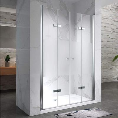 I-flair Duschfalttüren, Duschabtrennung aus 6 mm teilsatiniertem Sicherheitsglas Breite: 80-84 cm Image