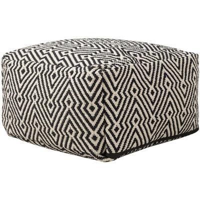 Beliani - Pouf Schwarz/Weiß Baumwolle 50 x 50 cm Quadrat Modern/Elegant Image