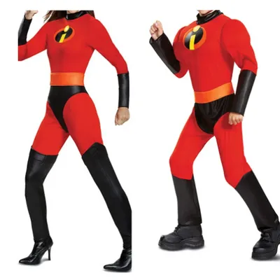 Damen und Herren Halloween Anime Kostüm Incredible Mr. 2 Kostüm Cosplay Superheld Fancy Dress Up Image