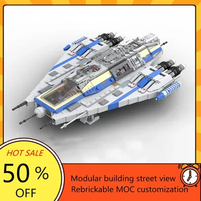 2913CS Skyplar A-502E-4 Dub-wing bomber Space War Waffe MOC SpaceShip Schlacht Modell Bausteine DIY Image