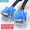 SAMZHE 1080P Stecker auf Stecker VGA-Kabel mit Ferritringen Kabel 3+6 D-SUB für Projektor Monitor TV LCD Video Verlängerungsleitung