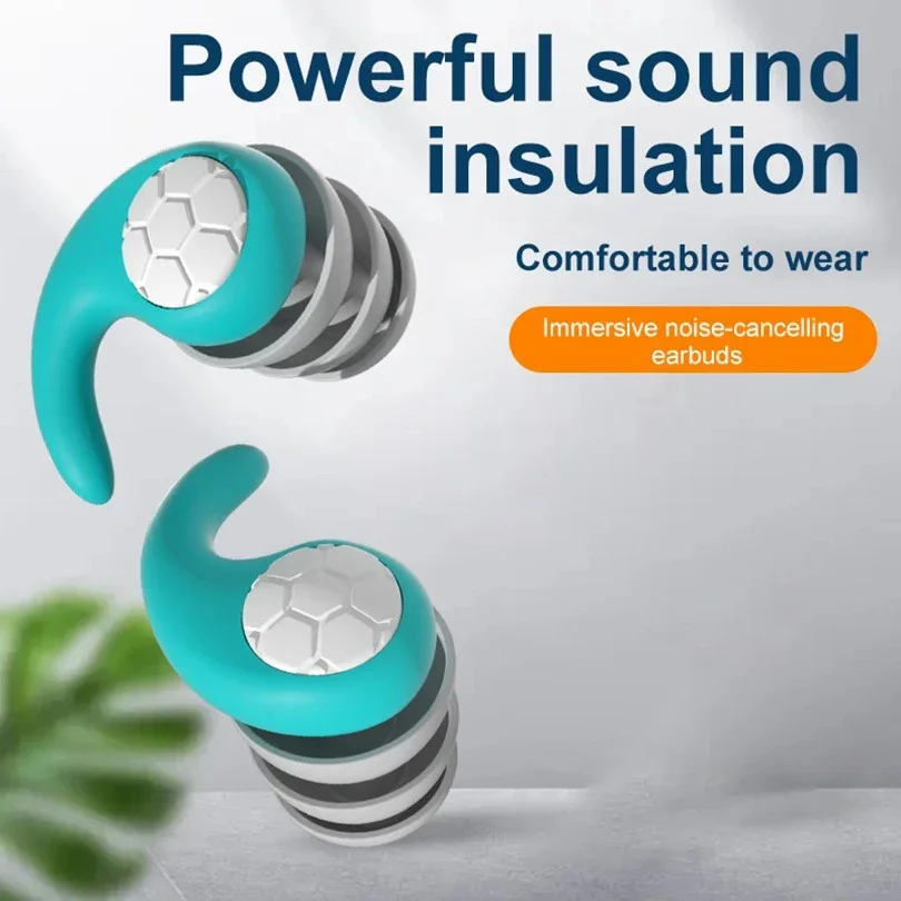 HUAK Ohrstöpsel zum Schlafen, Geräuschreduzierung, Gehörschutz, weiches Nano-Silikagel-Ohrstöpsel, wasserdicht, Tapones Para Dormir-Ohrstöpsel Image
