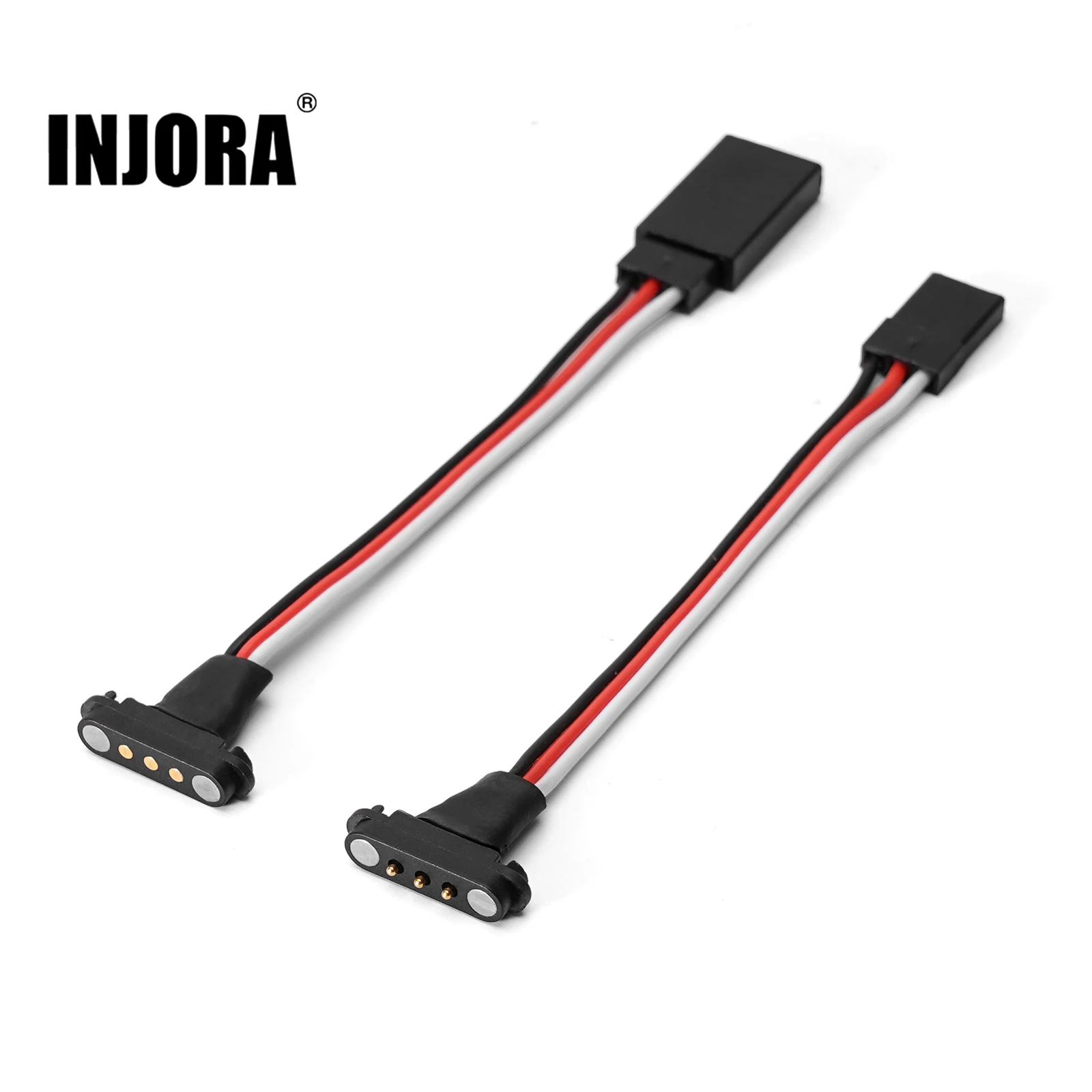 INJORA Magnetisches Snap-on-JR-Verlängerungskabel 1-zu-2 Y-Kabel für RC-Modelle