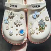 Schuhe Blume Heißer Verkauf Neue Rhein-diamant Blume Katzenauge Schmetterling Kleine Duft Perle Gold Folie Luxus Schuh schnalle