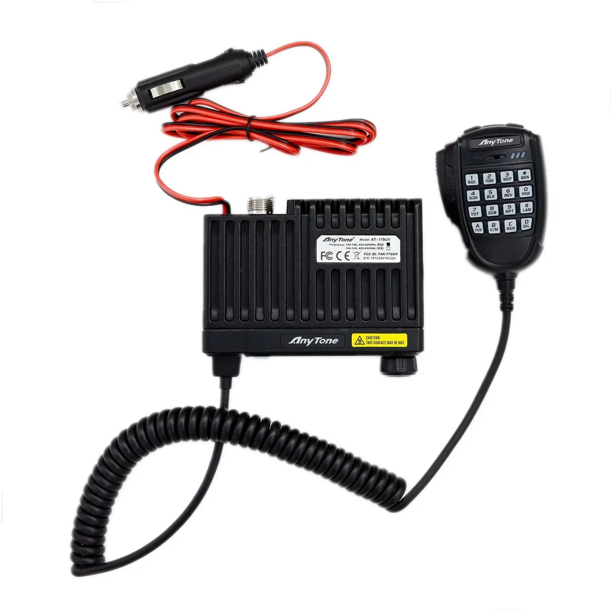 Anytone AT-779UV Mini-Mobilfunk, Dual-Bänder, 144–148/420–450 MHz, Tastaturmikrofon, Scrambler, Autofahren, drahtlose Kommunikation Image