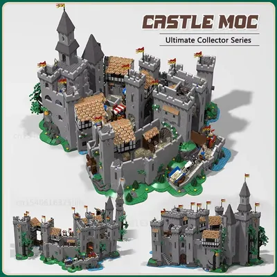 UCS Erweiterter Löwe MOC Schloss Mittelalterliche Architektur Bausteine DIY Montage Technologie Image