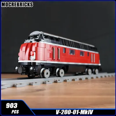 MOC- 116267 Stadt Deutsche Eisenbahnen V-200-01-MkIV Diesel Hydraulische Zug Lokomotive Bausteine Image