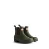 Gummistiefel HUNTER "ORIGINAL CHELSEA BOOT", Gr. 42, grün (schwarz olive), Synthetik, sportlich, Schuhe, wasserdicht