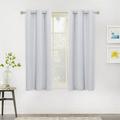 White Blackout Curtains Short Cafe Curtain for Small Windows 54 Inches Long Light Filtering Panel Set Grommet Room Darkening Coverings 2 Panels 52 x 54 Inches White