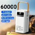 Caricabatterie rapido portatile di grande capacità 50000mAh 22,5W con cavo USB C Batteria di ricambio esterna per iPhone Samsung Xiaomi