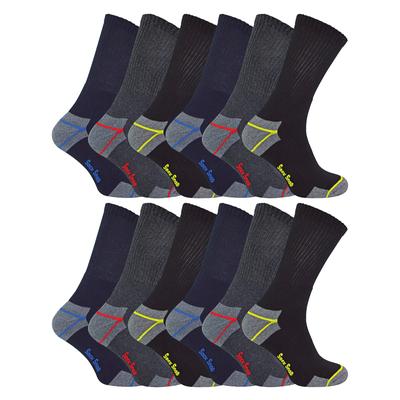 12 Paar Herren Schwerlast gepolsterte Arbeitssocken für Sicherheitsstiefel Image
