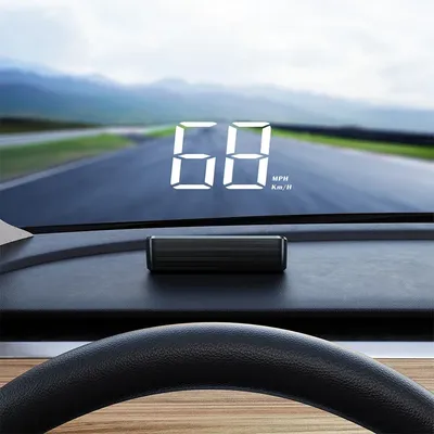 Car Speedometer KM/H HUD GPS Head Up Display Digital Speed Meter Windshield Projector For Vehicles