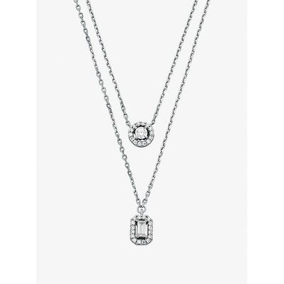 Michael Kors Precious Metal-Plated Double Layered Necklace Silver One Size
