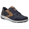Sneaker JOSEF SEIBEL "Enrico 20", Herren, Gr. 41, blau (indigo, kombi), Leder, Veloursleder, kontrastfarbene Details, casual, Schuhe, Freizeitschuh, Komfortschuh, Schnürschuh in Weite G (weit)