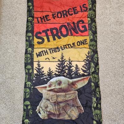 Disney Other | Disney Star Wars The Mandalorian Kids Sleeping Bag Ages 4 Plus 28" By 56" | Color: Green/Orange | Size: Osbb