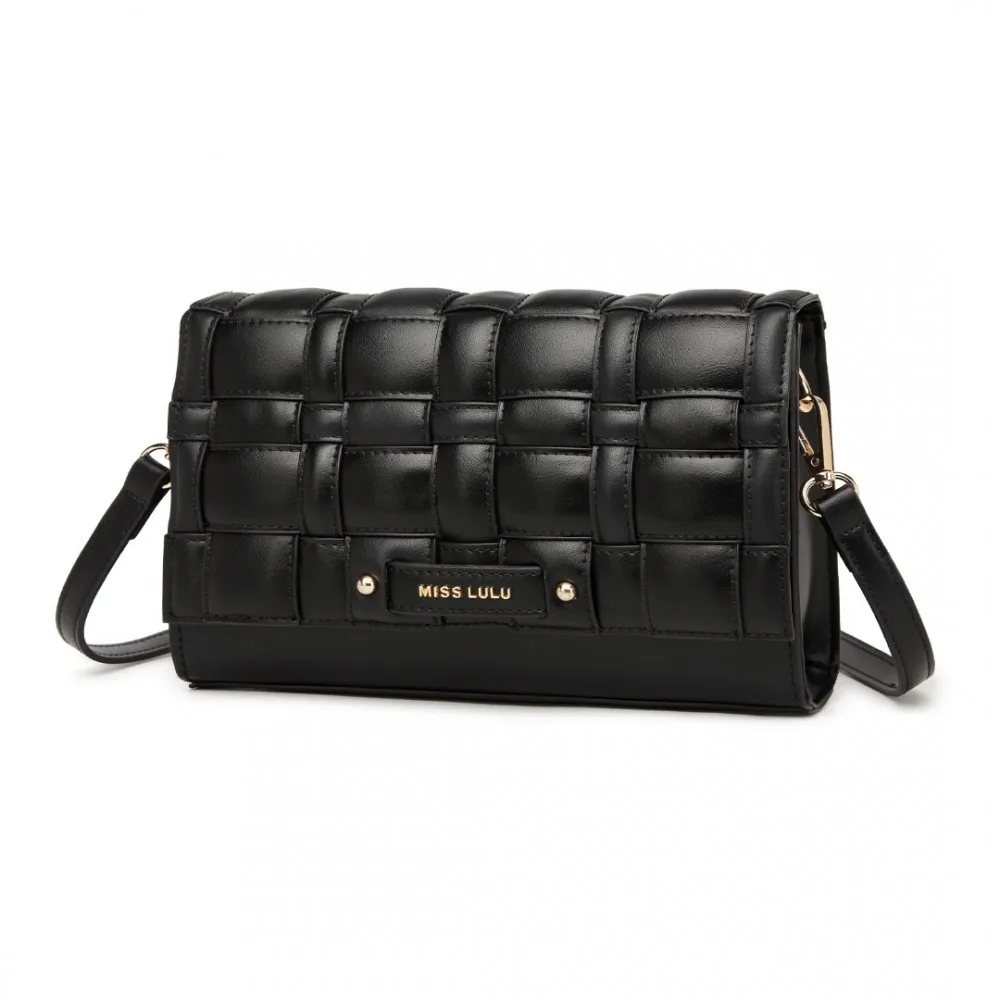 Miss Lulu Damen Umhängetasche: Crossbody Bag, Handtasche mit Goldener Hardware, Elegant & Praktisch für Alltag