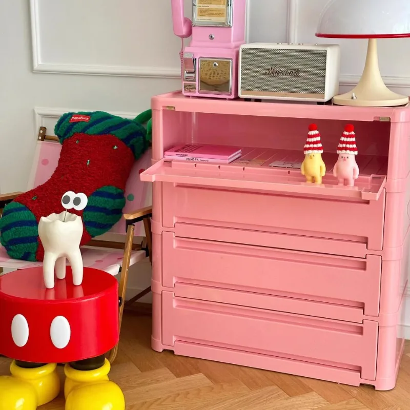 Mittelalterlicher Nachttisch, Farb-Dopamin-Spind, Internet-Promi-Eingang, Veranda, mehrschichtige Aufbewahrung, Schuhschrank