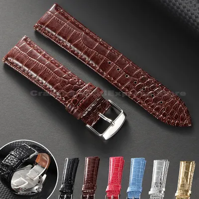 18mm 20mm 22mm Bestnote Leder Herren Damen Echtes Band Uhrenzubehör mit Edelstahlschnalle für Image