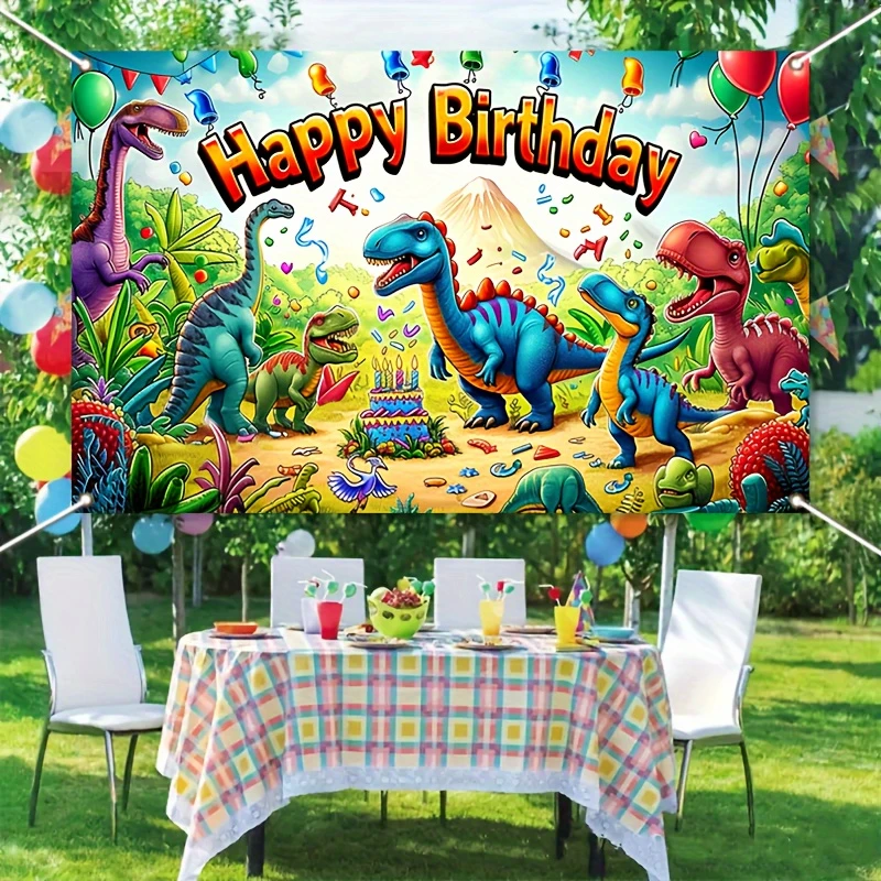 1pc, Dinosaurier Kuchen Thema Jungen Geburtstags feier Banner-Dekor für verbesserte Party Atmosphäre, Party liefert Geburtstags zubehör Image