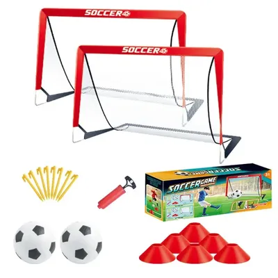 Mini-Fußballtor-Sets für Kinder, Mini-Netball-Set für den Hinterhof, mit Pumpe, tragbar, Image