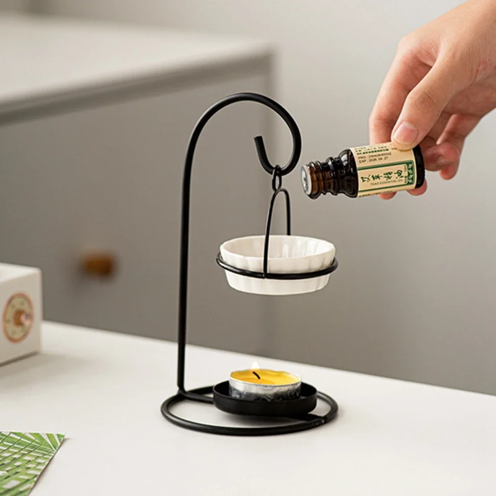 Metallbrenner für ätherische Öle, Stil für Zuhause, Büro, Dekoration, Ölbrenner, kreativer Aromatherapie-Brenner und Lampenbrenner für ätherische Öle Image