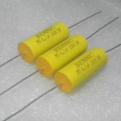 5 stücke preis BENNIC 100 v 4,7 uf 475j 100vdc axial frequenzteilung dünne film kondensator Kupfer Image