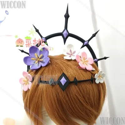 Castorice Honkai Star Rail Cosplay Perücke Schmetterling Ohren Blume Kopfbedeckung Mädchen Lolita Image