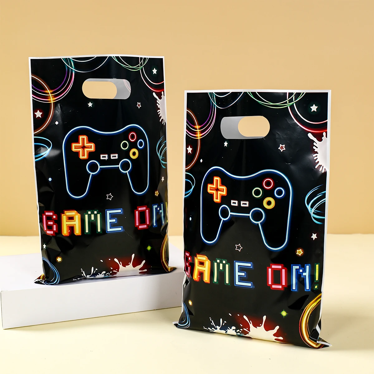 10/25/50 stücke Videospiel Geschenk Taschen Spiel Geburtstag Party Dekoration Spiel Auf Goodie Taschen Candy Tasche Baby dusche Kinder Gefälligkeiten Geschenke Image