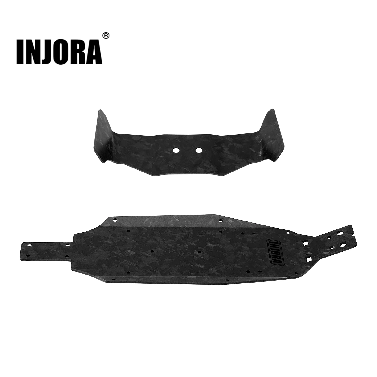 INJORA geschmiedeter Carbonfaser-Chassis-Heckflügel für 1/24 Buggy Losi Micro-B