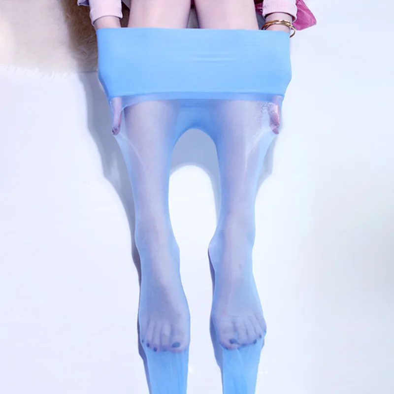 Nahtlose 5D Damenstrümpfe Sexy Damen-Strumpfhose Glänzende Ölglanz-Strumpfhose Dessous Transparente Atmungsaktive Nachtclub-Luxus-Strumpfhose für Frauen Image