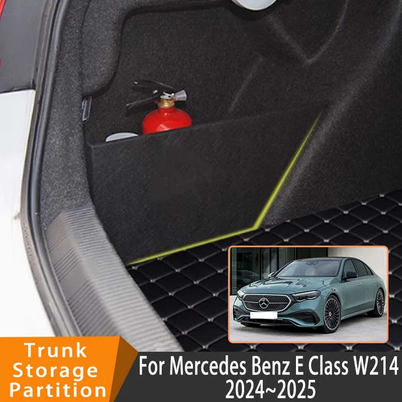 Auto Zubehör Für Mercedes Benz E Klasse W214 2024 ~ 2025 Auto Organizer Stamm Seite Partition Stamm Innen Lagerung box Teile Image