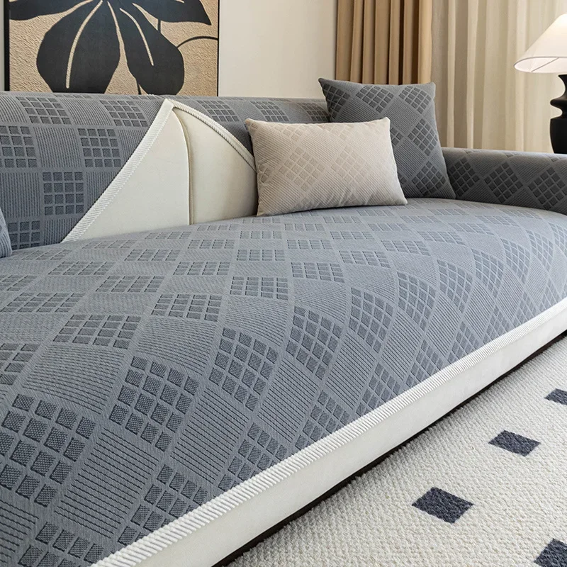 Neue Sofa Kissen Vier Jahreszeiten Universal Nicht-slip Kissen Chenille Armlehne Handtuch Anti-katze Scratch Sofa Abdeckung Abdeckung tuch Image
