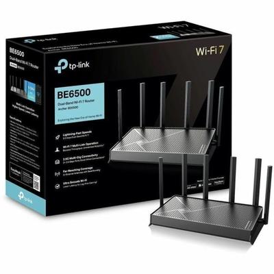 Tp-Link Archer Be6500 Wi-Fi 7 Ieee 802.11 A/b/g/n/ac/ax/be Ethernet Wireless Router - Dual Band - 2.40 Ghz Ism Band - 5 Ghz Unii Band - 6 X Antenna(6 X External) - 832 Mb/s Wireless Speed - 4 X Network Port