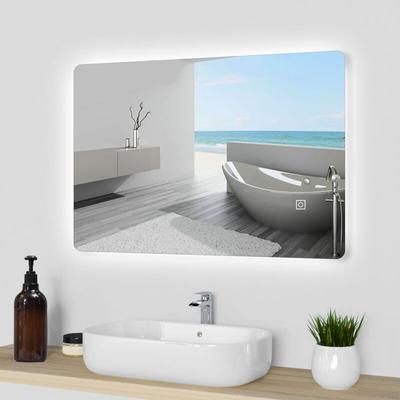 Led Badspiegel Badezimmerspiegel Wandspiegel 3 farben Dimmbar Memory Funktion 60x40cm Image