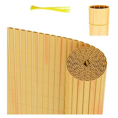 Pvc Sichtschutzmatte pvc Sichtschutzzaun Windschutz fur Garten Balkon und Terrasse, Bambus Image